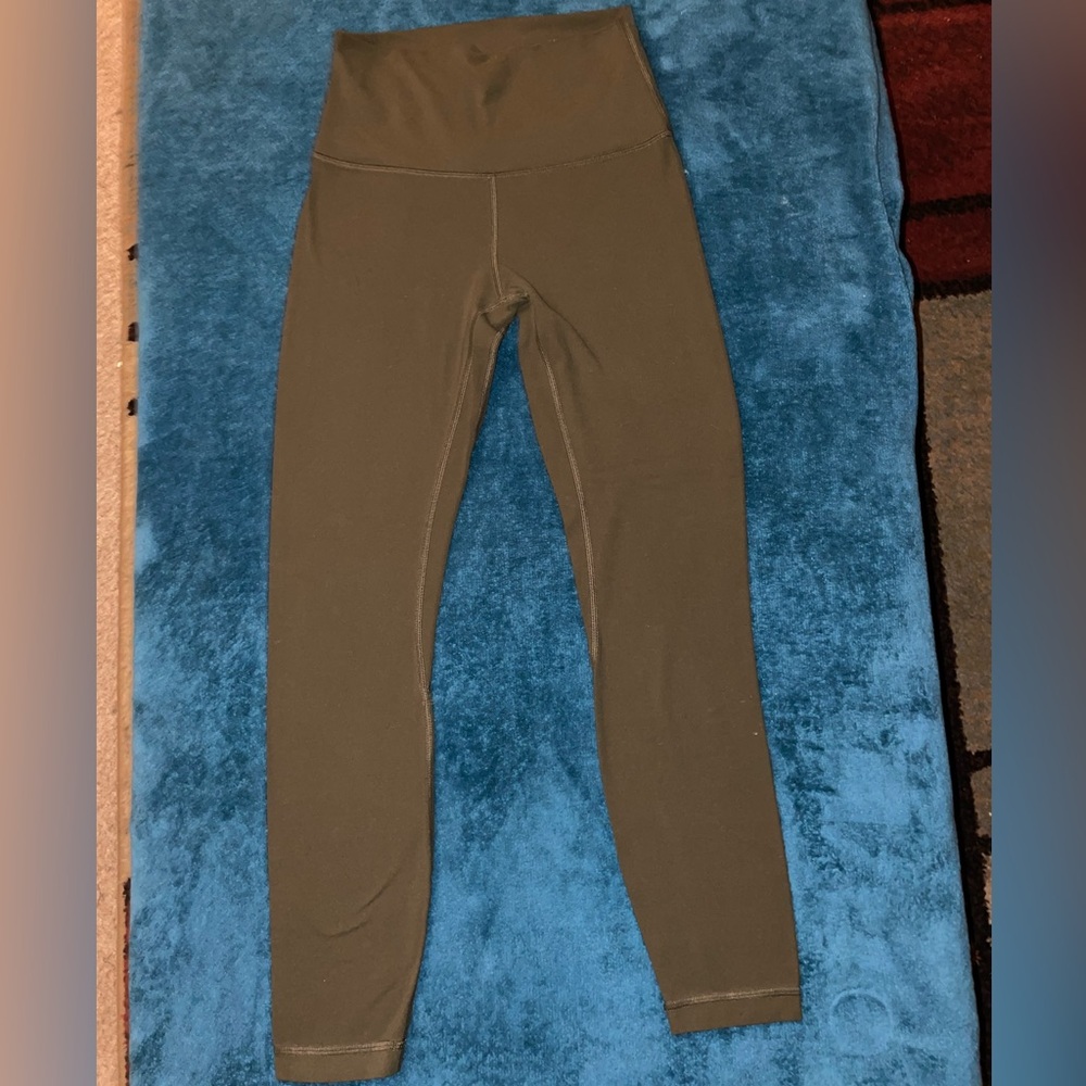 Lululemon Align II 25” Dark Army Green HR 25” Women’s Size 4 Leggings EUC